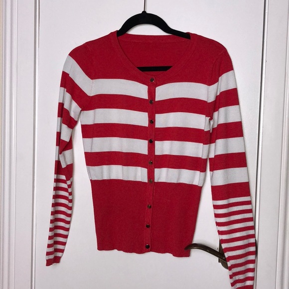 Sweaters - Red and white striped sweater size S/M